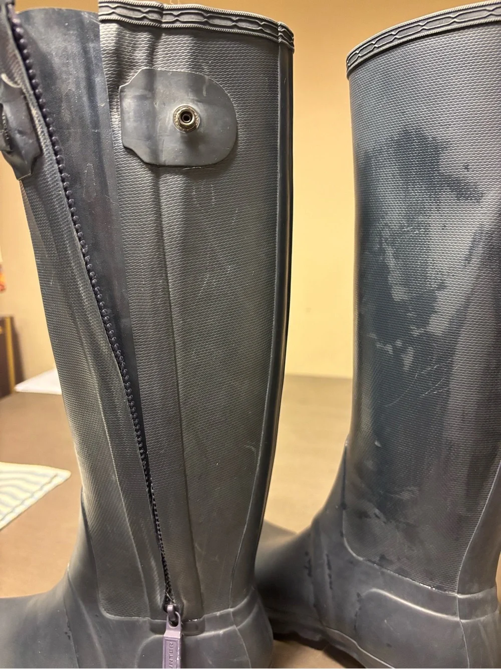 Hunter Rainboots Navy Knee High Size 8